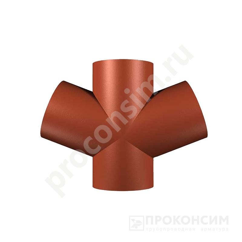 Цена по запросу.  Под заказ. Крестовина чугунная SML 69гр. DN 100-100-100 одноплоскостная безраструбный (261700660) со склада Проконсим в Казани